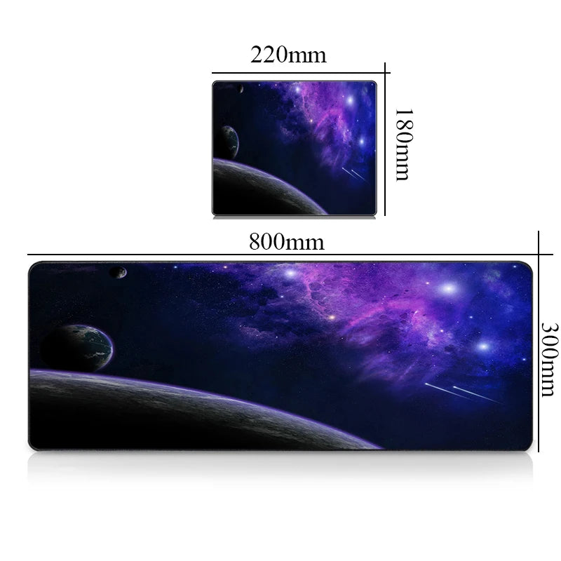 Premium Gaming Desk Mat - Large Mousepad with Galaxy Design