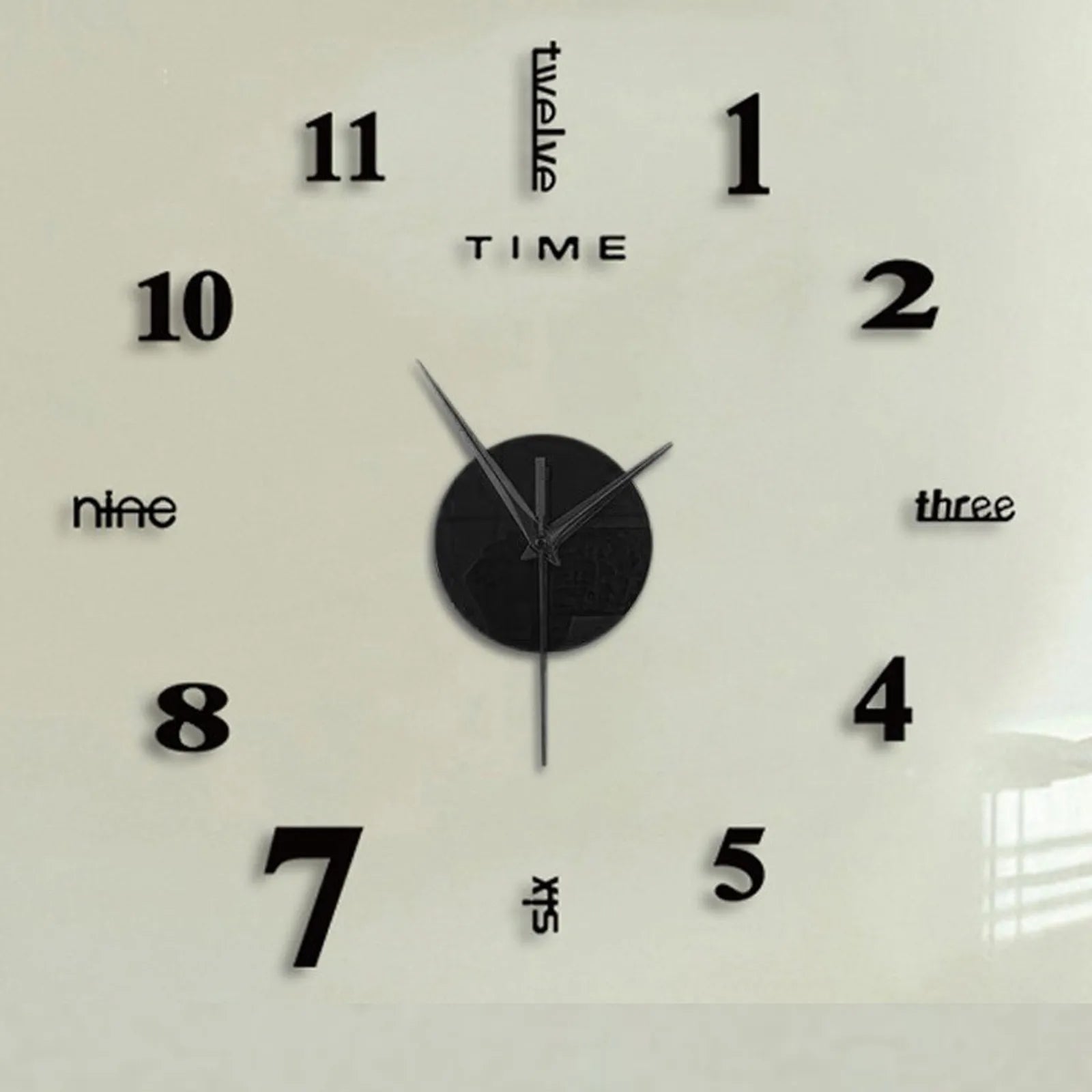 Elegant DIY Wall Clock - Mute Digital Sticker Design