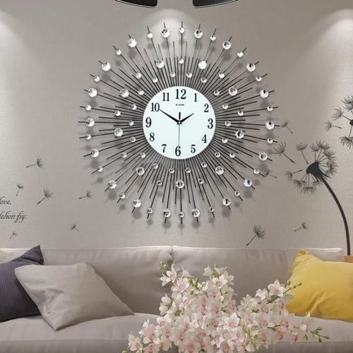 Elegant Luxury Electronic Wall Clock - Silent Quartz Movement