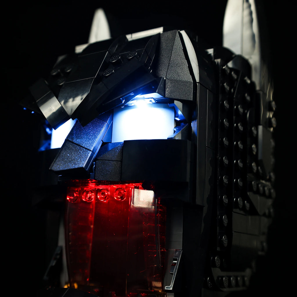 Premium Batman Cowl Light Set - USB LED Building Brick Lamp
