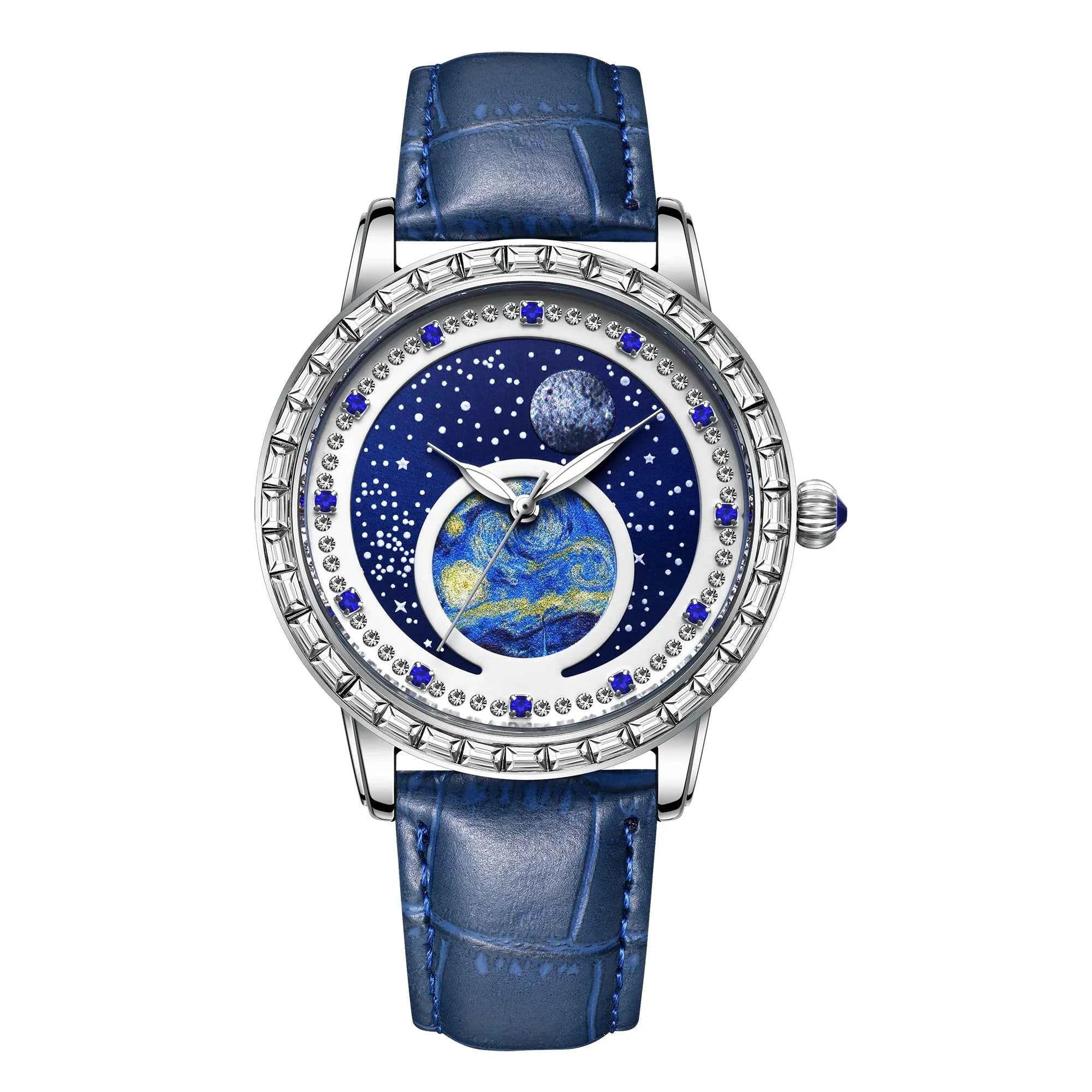 Luxury Men's Quartz Watch - Starry Sky Luminous Dial