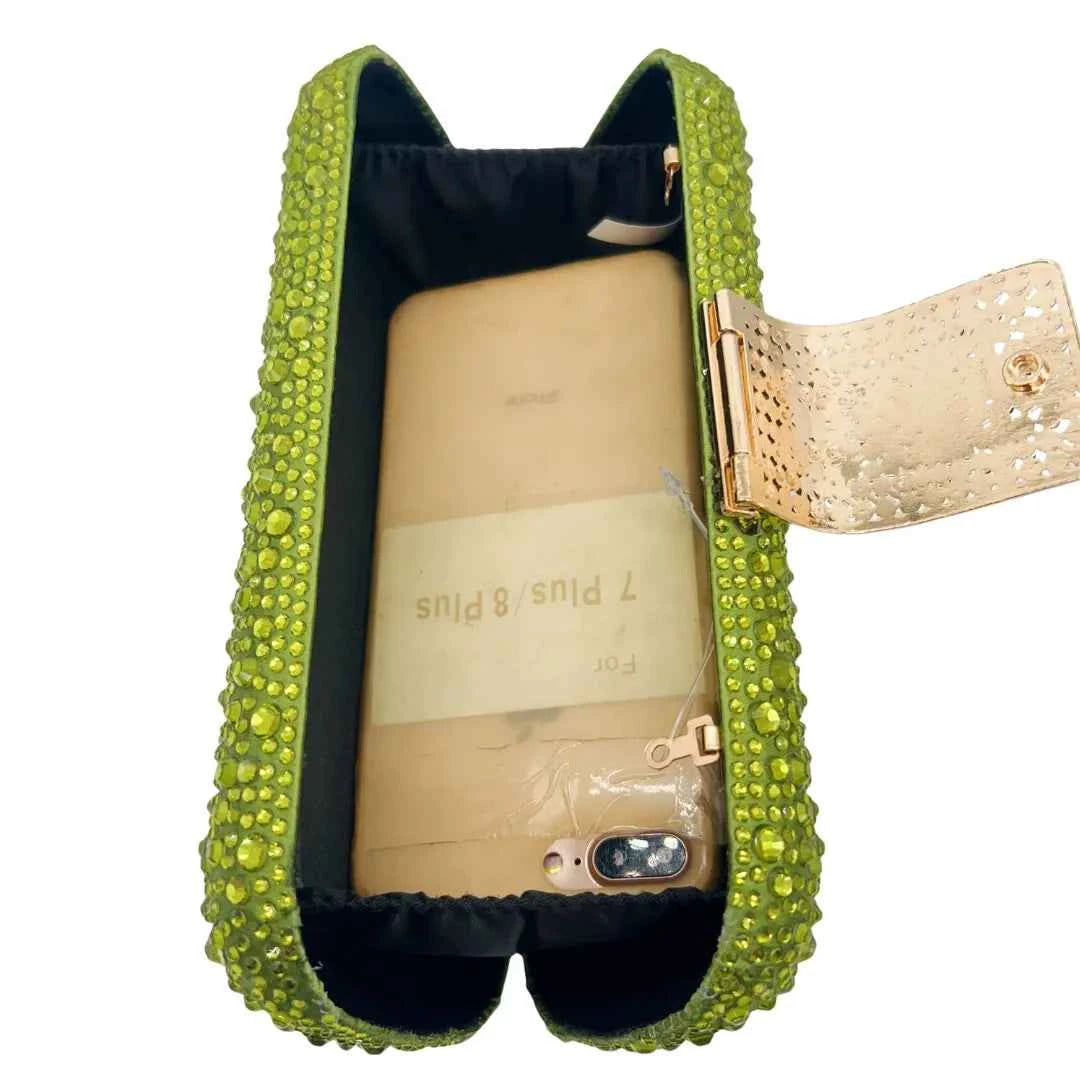Elegant Crystal Evening Bag - Sparkling Diamond Clutch
