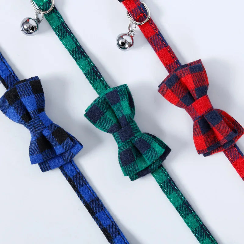 Elegant Cat Collar Bow Tie with Bell