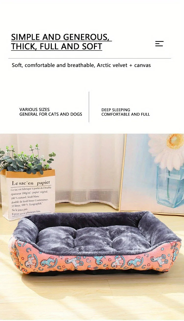 Premium Pet Dog Bed Sofa - Cozy Winter Warmth