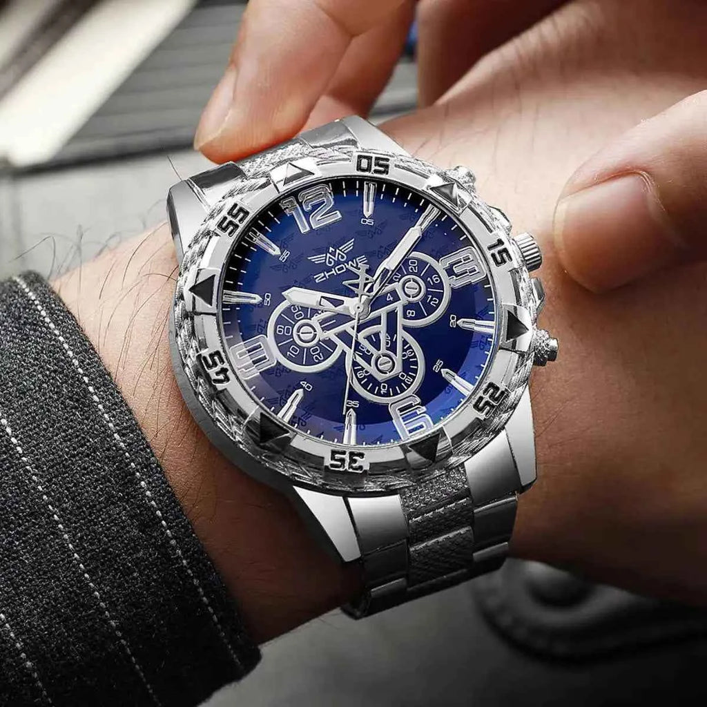 Elegant Men's Business Quartz Watch - Large Dial