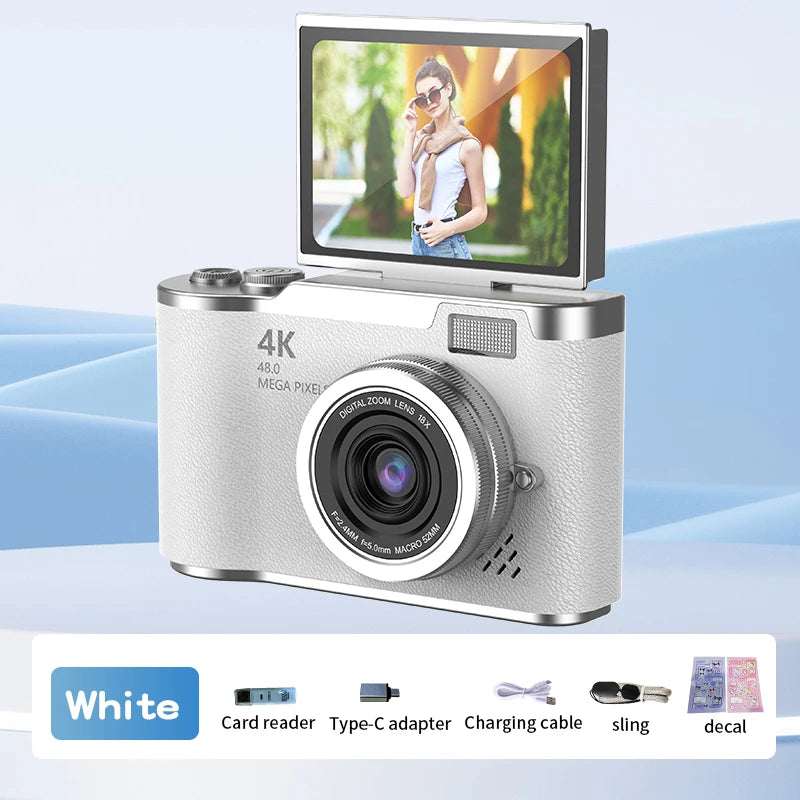 Compact Digital Camera - 8X Zoom & 180° Flip Screen