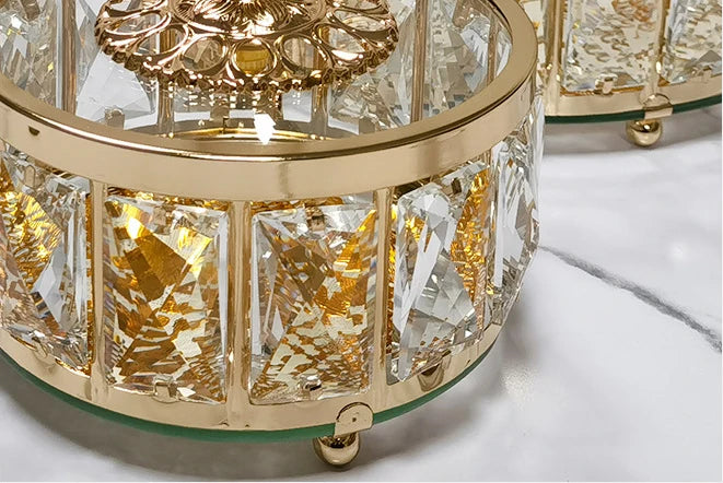 Elegant Luxury Crystal Fruit Bowl with Lid - Home Decor