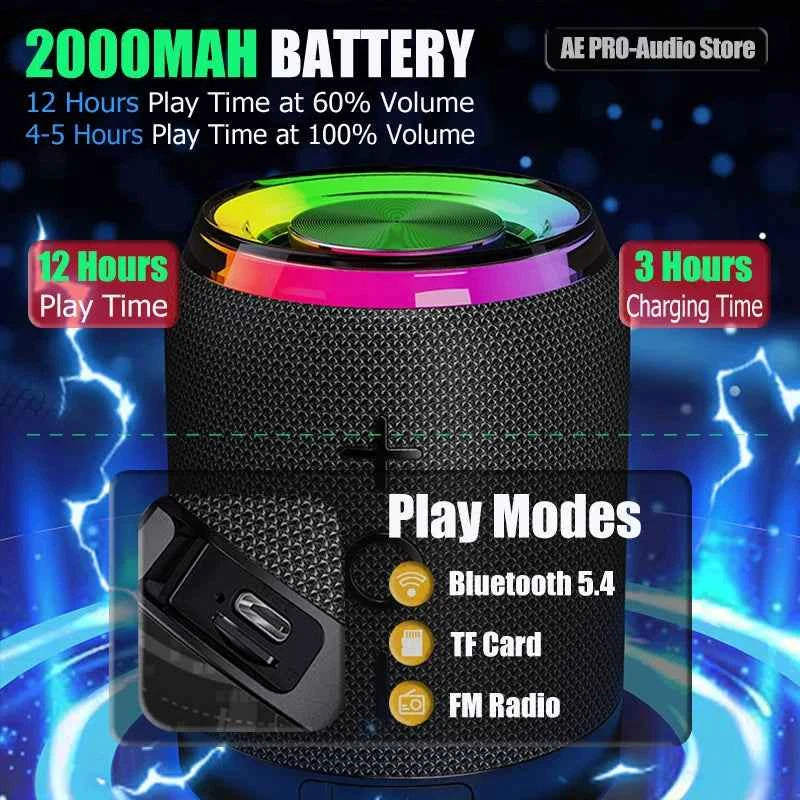 Premium Portable Bluetooth Speaker - Waterproof TWS Stereo Sound