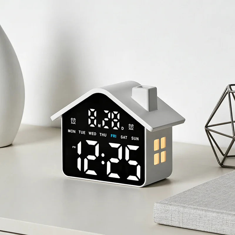 Premium LED Digital Alarm Clock - Voice Control & Night Light