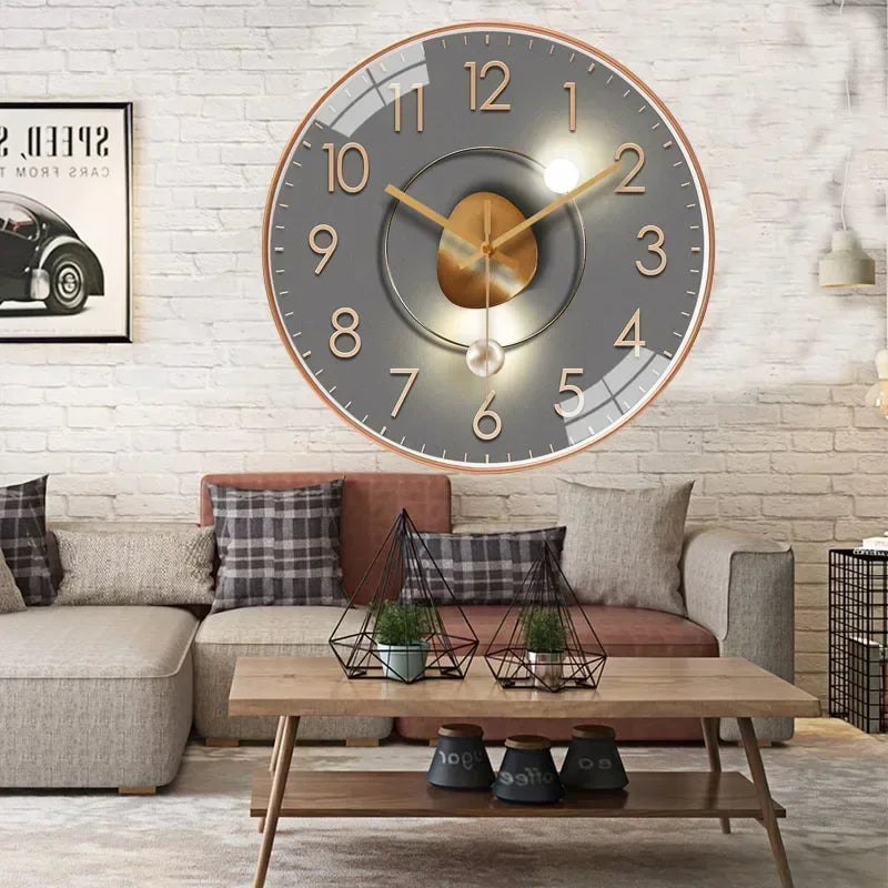 Elegant Silent Modern Wall Clock - Non-Ticking Design