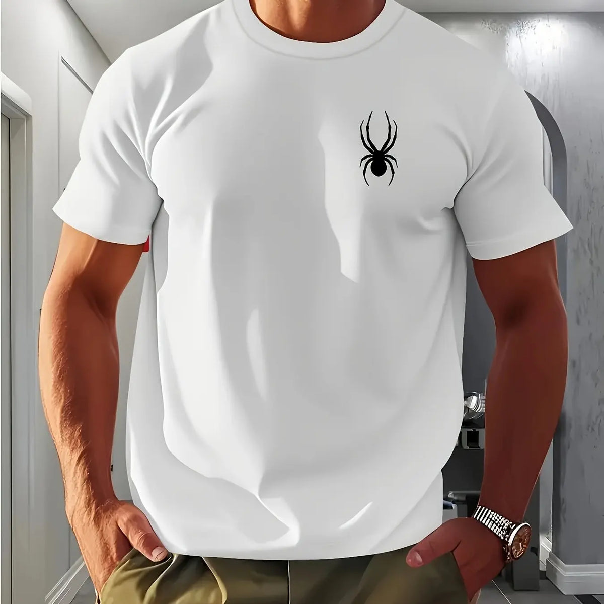 Premium Quick Dry Spider Graphic T-Shirt - Breathable Athletic Tee