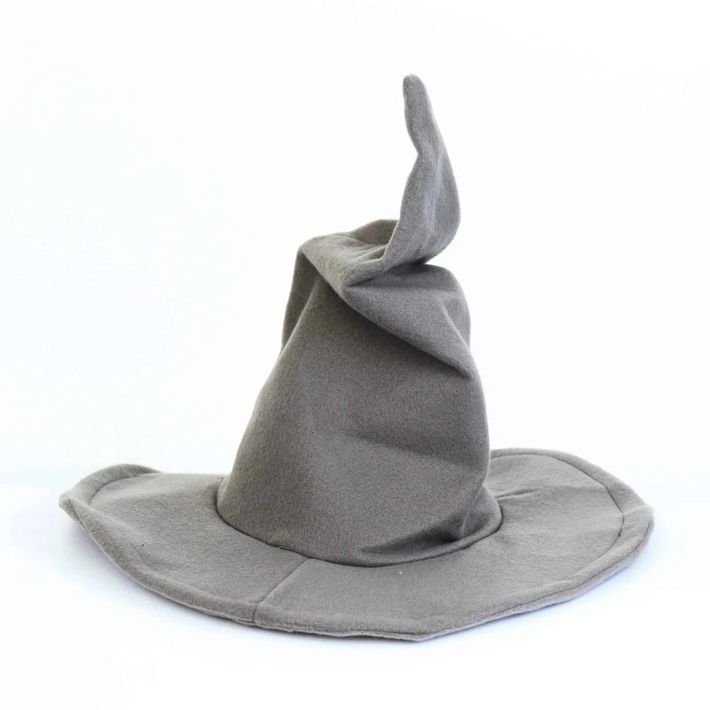 Premium Grey Wizard Hat - Pointed Dumbledore Role Play Costume