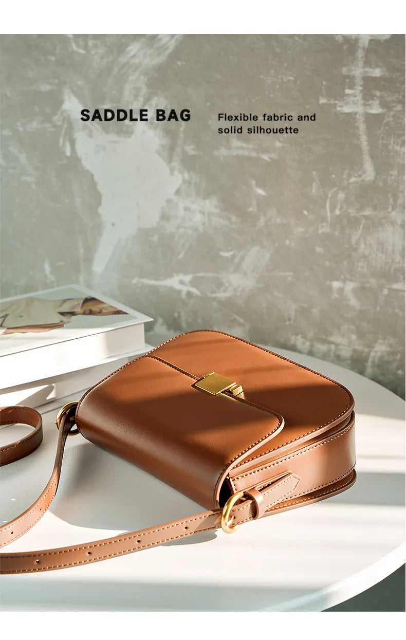 Elegant Designer Leather Shoulder Bag - Luxury Crossbody
