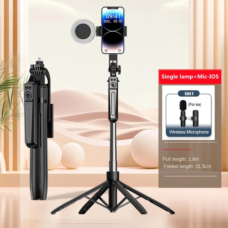 Versatile Smartphone Tripod Stand - Portable Wireless Remote