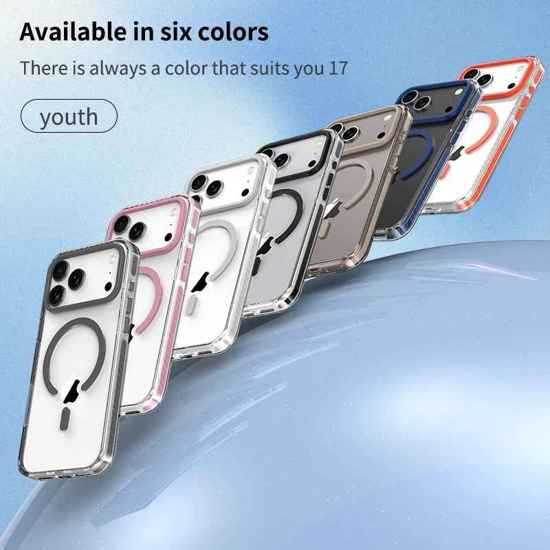 Luxury MagSafe Clear Cover - Slim Wireless Charging Case