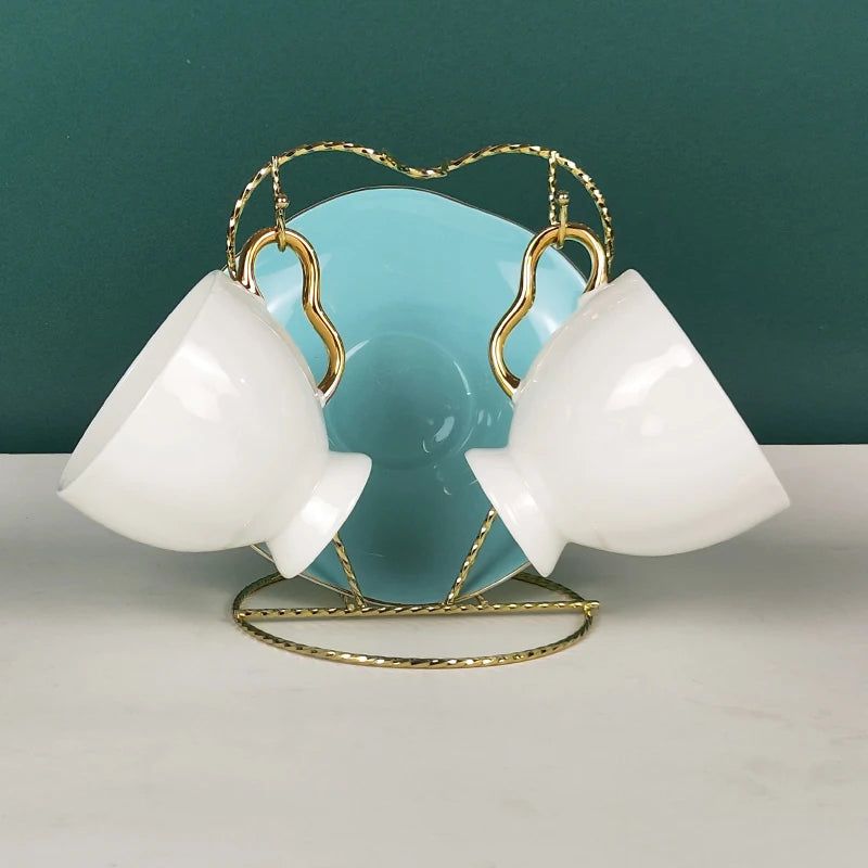 Elegant Metal Tea Cup Rack - Coffee & Tea Storage