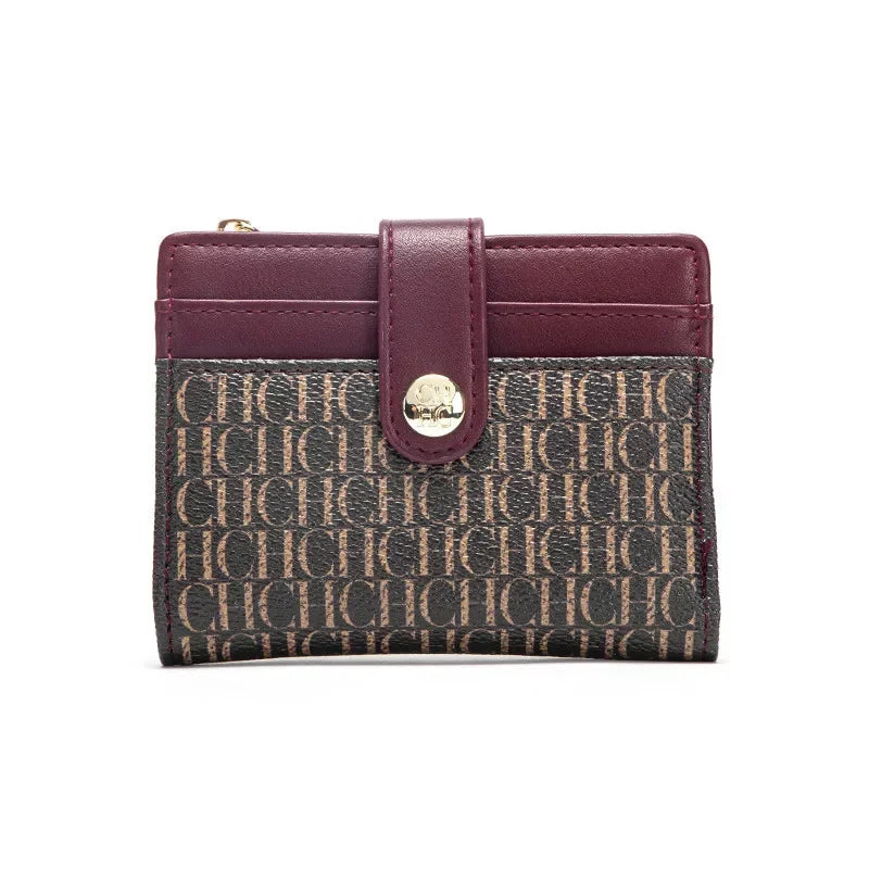 Retro Square Card Case - Luxury Folding Wallet