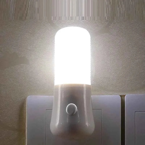 Elegant LED Wall Socket Light - Push Button Night Lamp