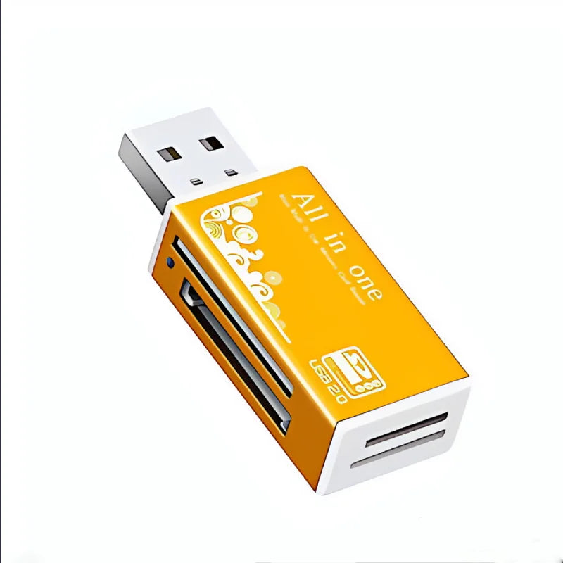 Premium Alloy 4-Port USB Memory Card Reader - Fast Data Transfer