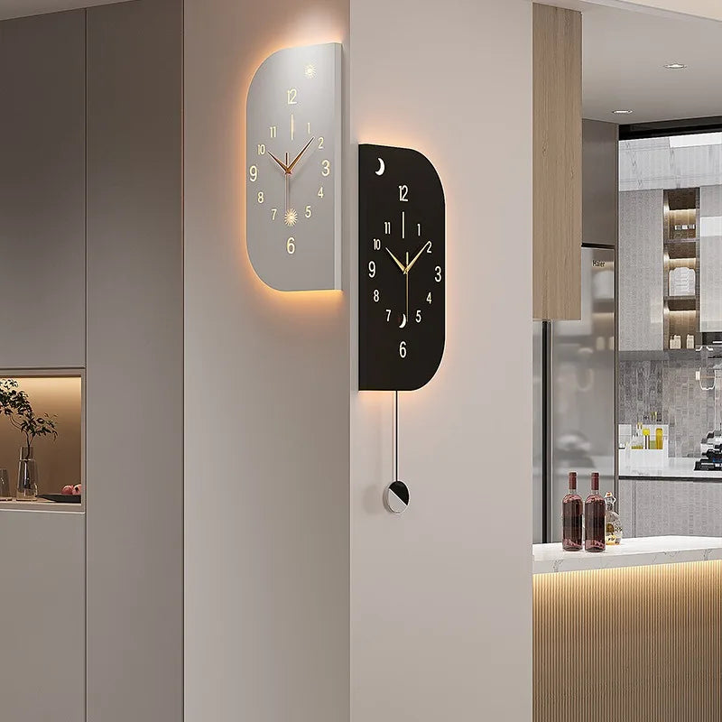 Elegant Double Sided Wall Clock - Premium Metal Design