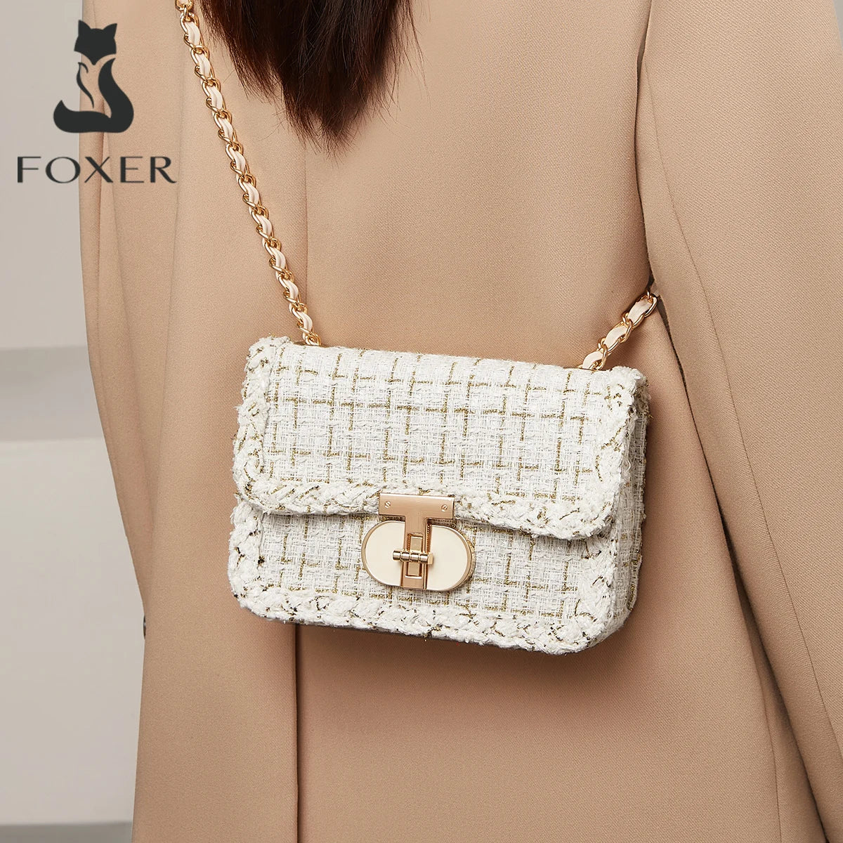 Elegant Chain Shoulder Bag - Sequined Embellishments