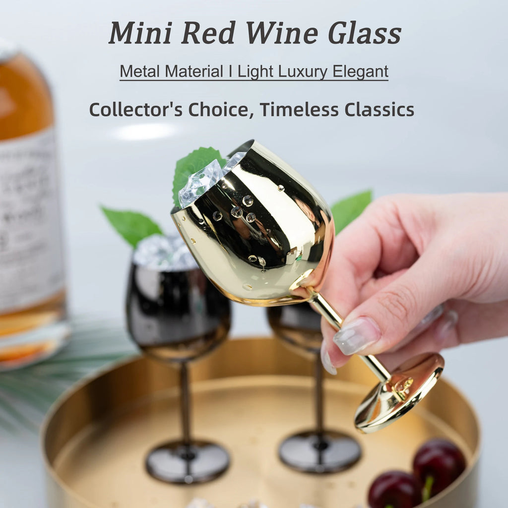 Elegant Stainless Steel Wine Goblet - Durable Metal Cup