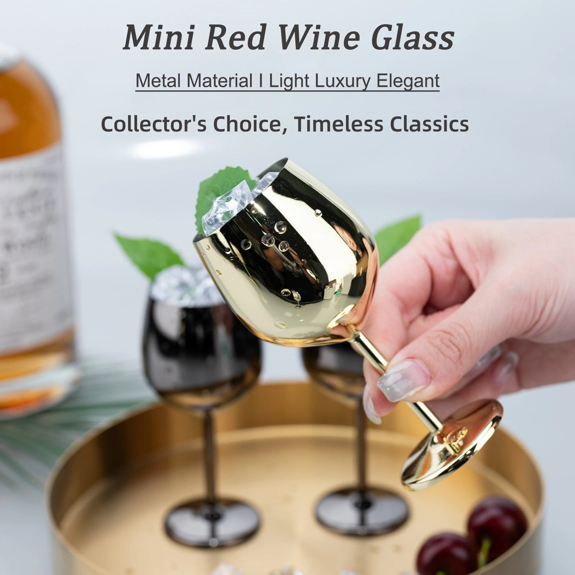 Elegant Stainless Steel Wine Goblet - Durable Metal Cup