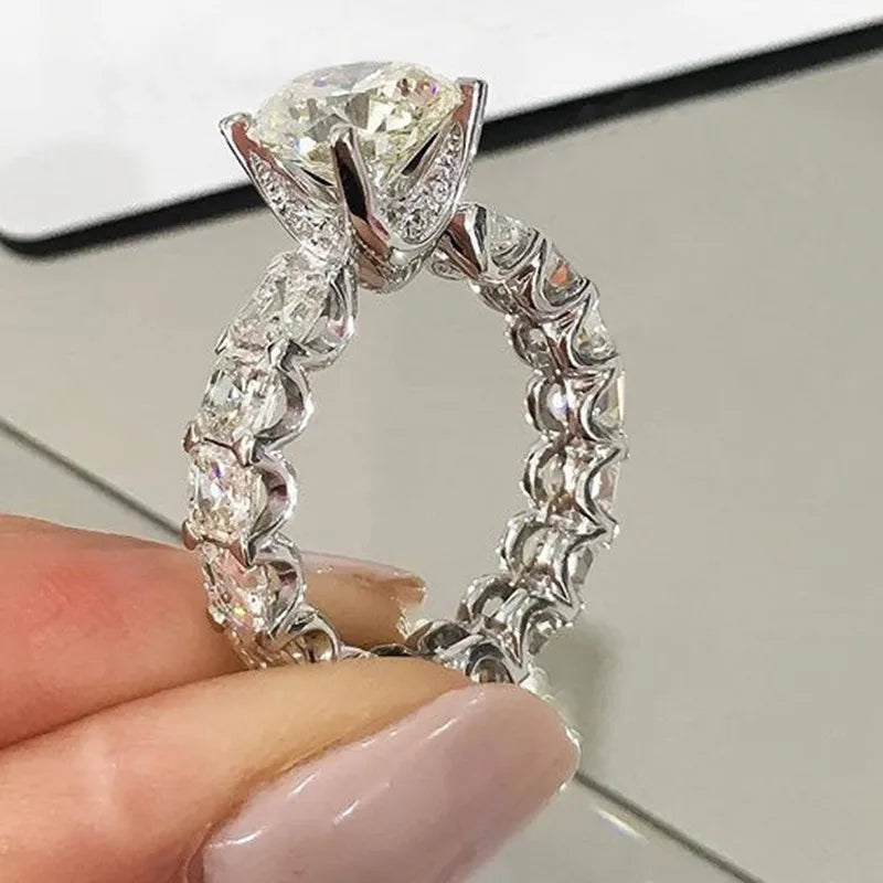 Vintage Sterling Silver Engagement Ring - Elegant Designer Jewelry