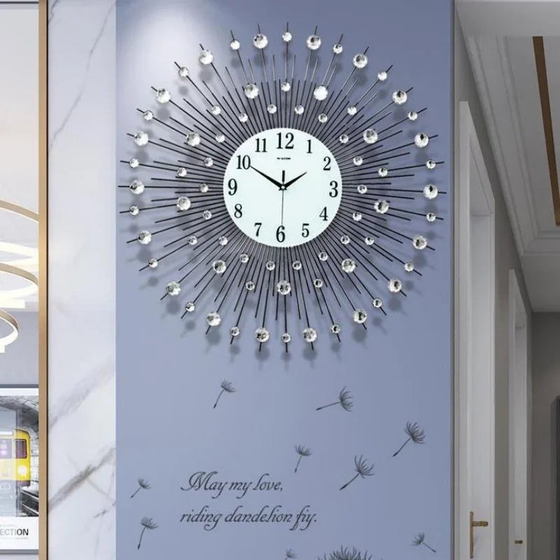 Elegant Luxury Electronic Wall Clock - Silent Quartz Movement