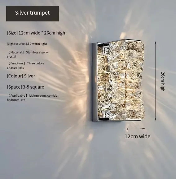 Premium Luxury Crystal Wall Lamp - Modern LED Sconce