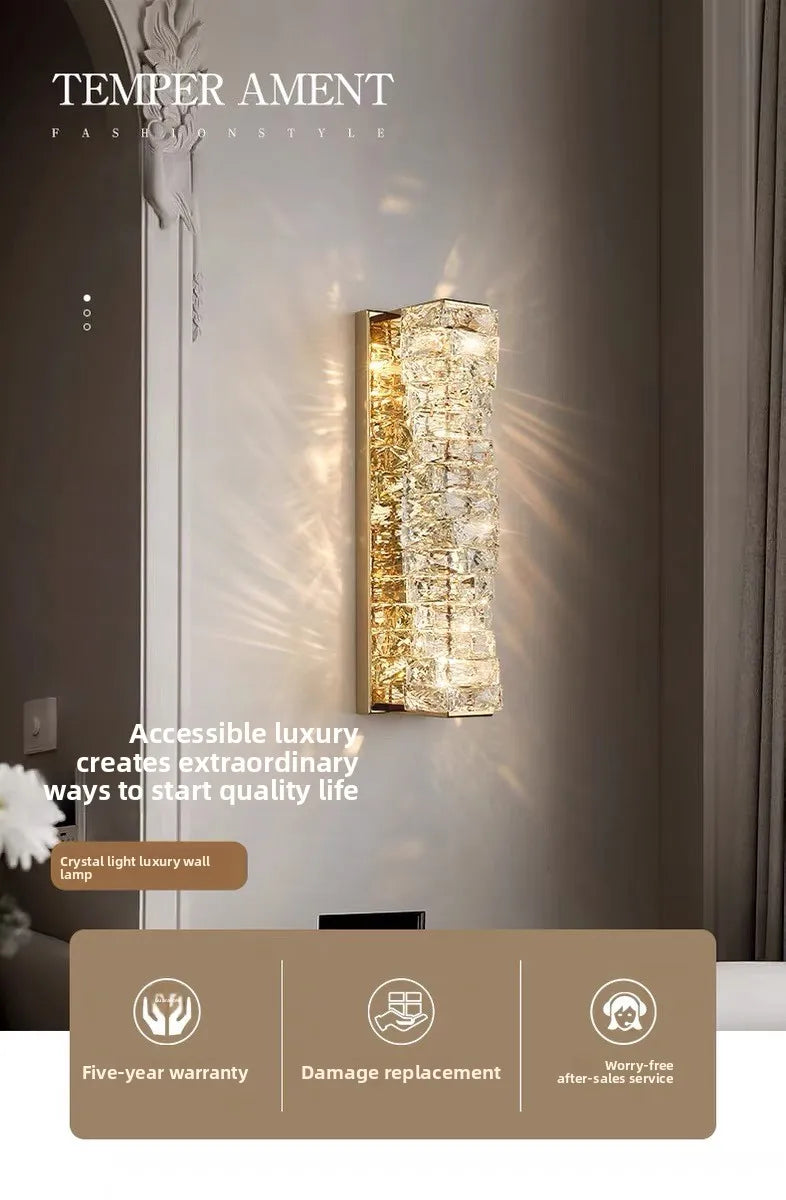 Elegant Luxury Crystal Wall Lamp - Modern Minimalist Design