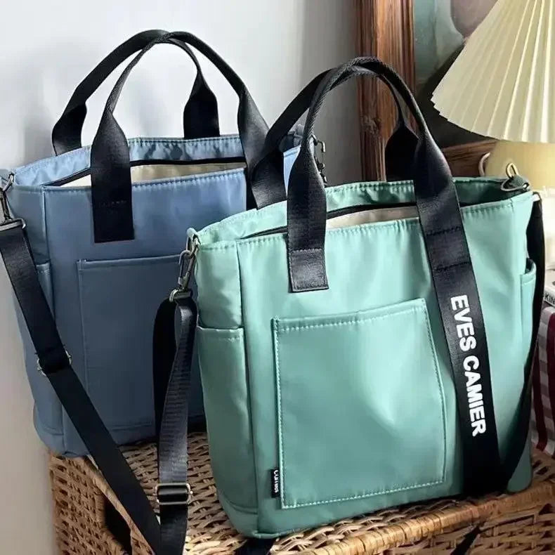 Elegant Casual Tote Bag - Waterproof Nylon Messenger