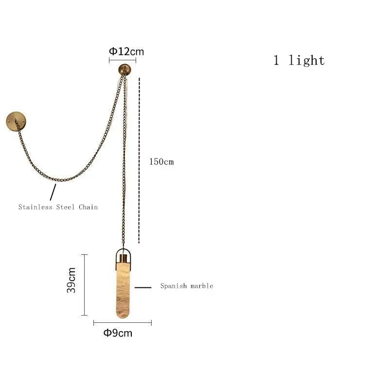 Luxury Marble Pendant Chandelier – Premium Solid Brass Multi-Light Ceiling Lamp for Living Room, Dining Area, Loft & Staircase Decor - Tulique