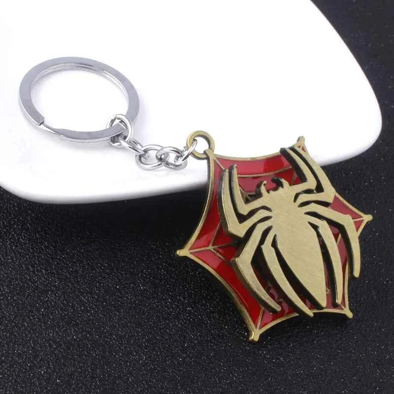 Movie Rotatable Spider Blade Keychain Creative Spider Keyring Cosplay Props Handsome for  Men Women Backpack Jewelry