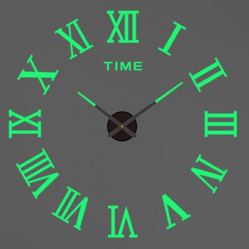 Elegant Modern Large Wall Clock - 3D DIY Quartz Design