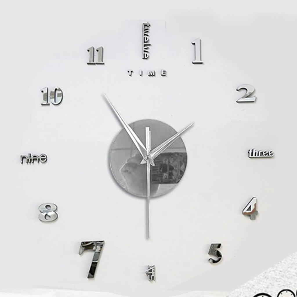 Elegant DIY Wall Clock - Mute Digital Sticker Design