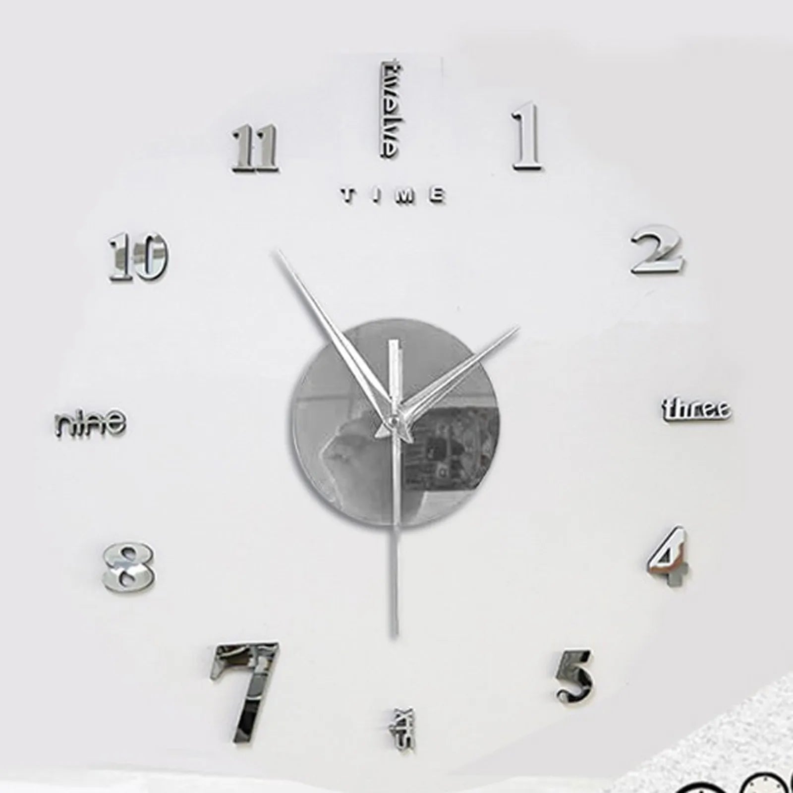 Elegant DIY Wall Clock - Mute Digital Sticker Design