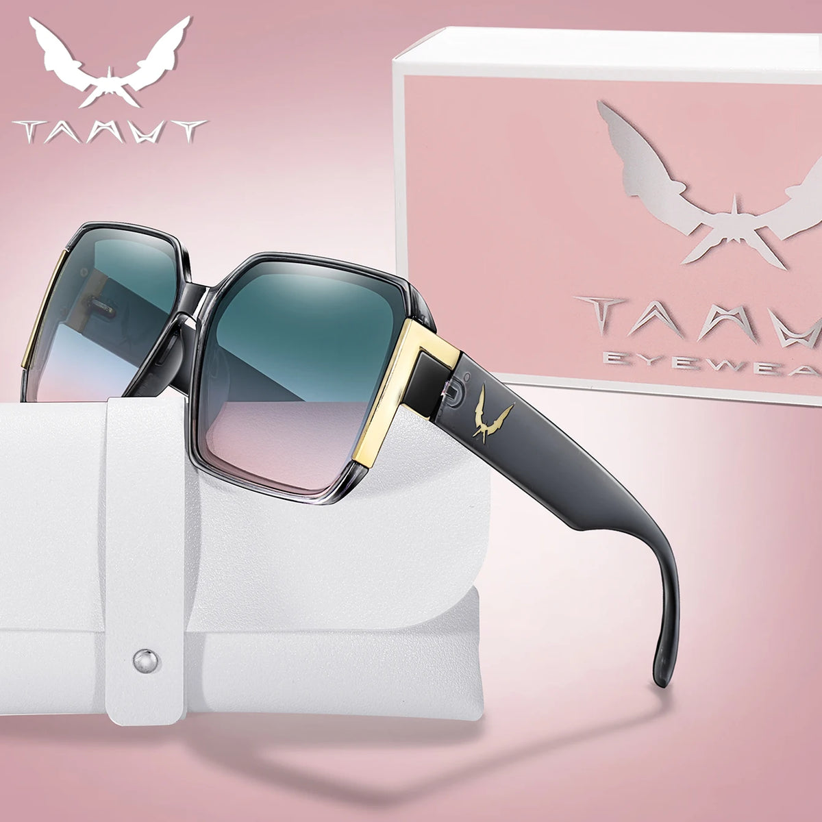 Luxury Square Sunglasses - UV Protection Trendy Street Shades