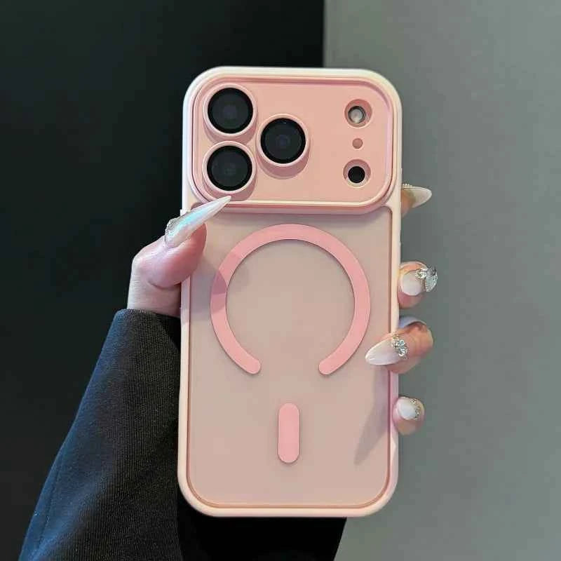 Luxury Magnetic Matte iPhone Case - Translucent Shockproof Armor