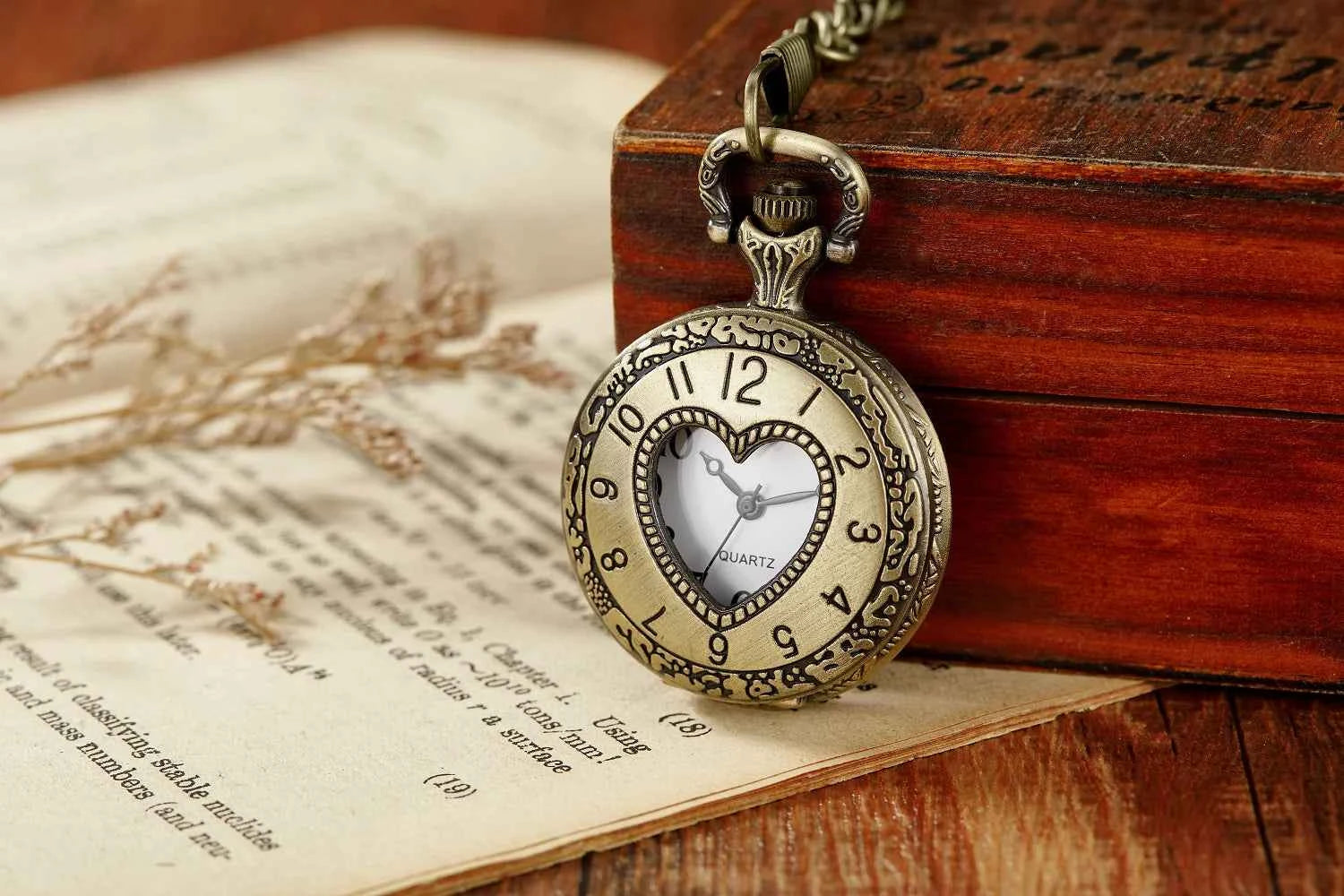 Elegant Bronze Pocket Watch - Classic Constellation Design