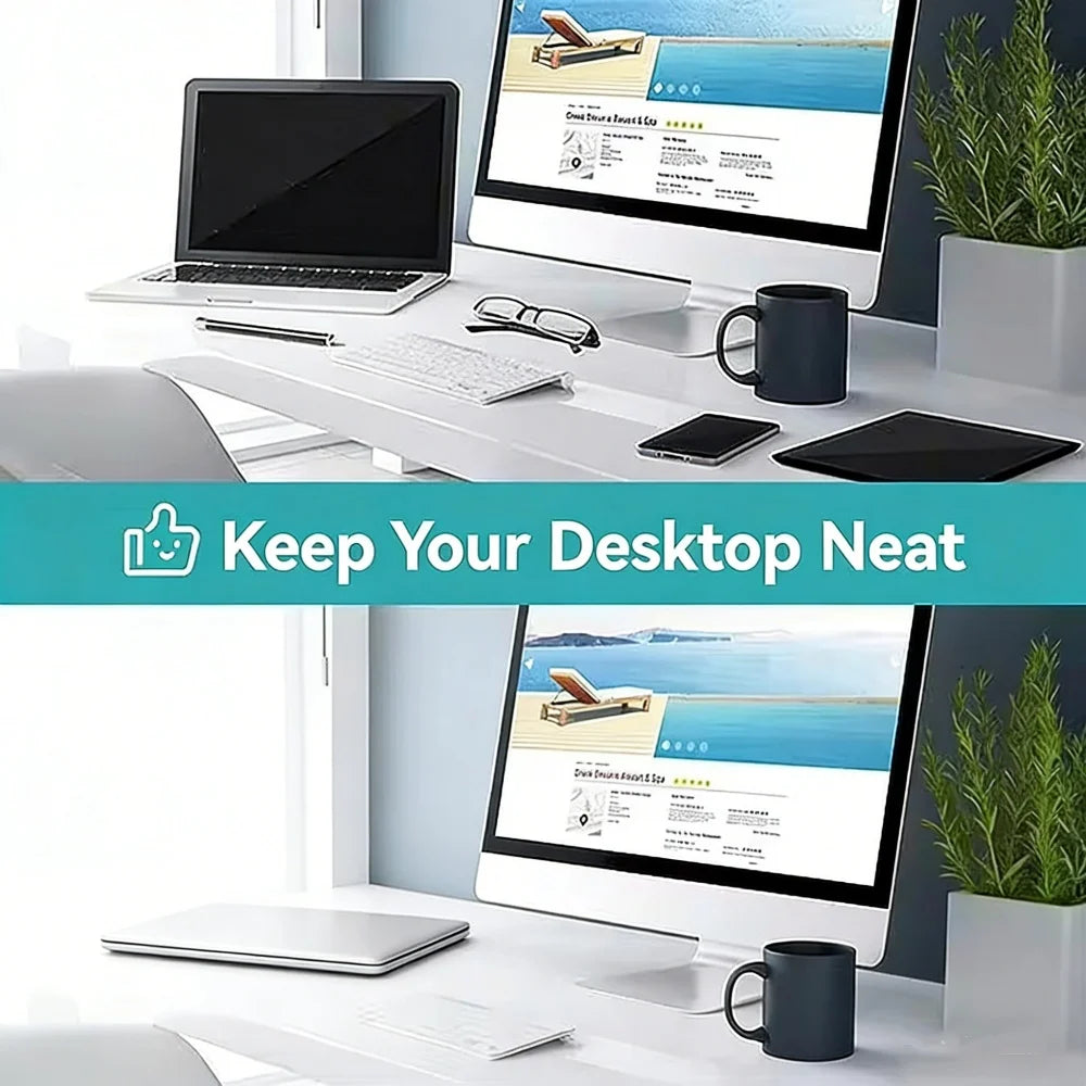 Premium Vertical Laptop Stand - Space-Saving & Adjustable