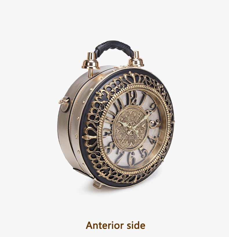Elegant Clock Handbag - Unique Design Crossbody Bag
