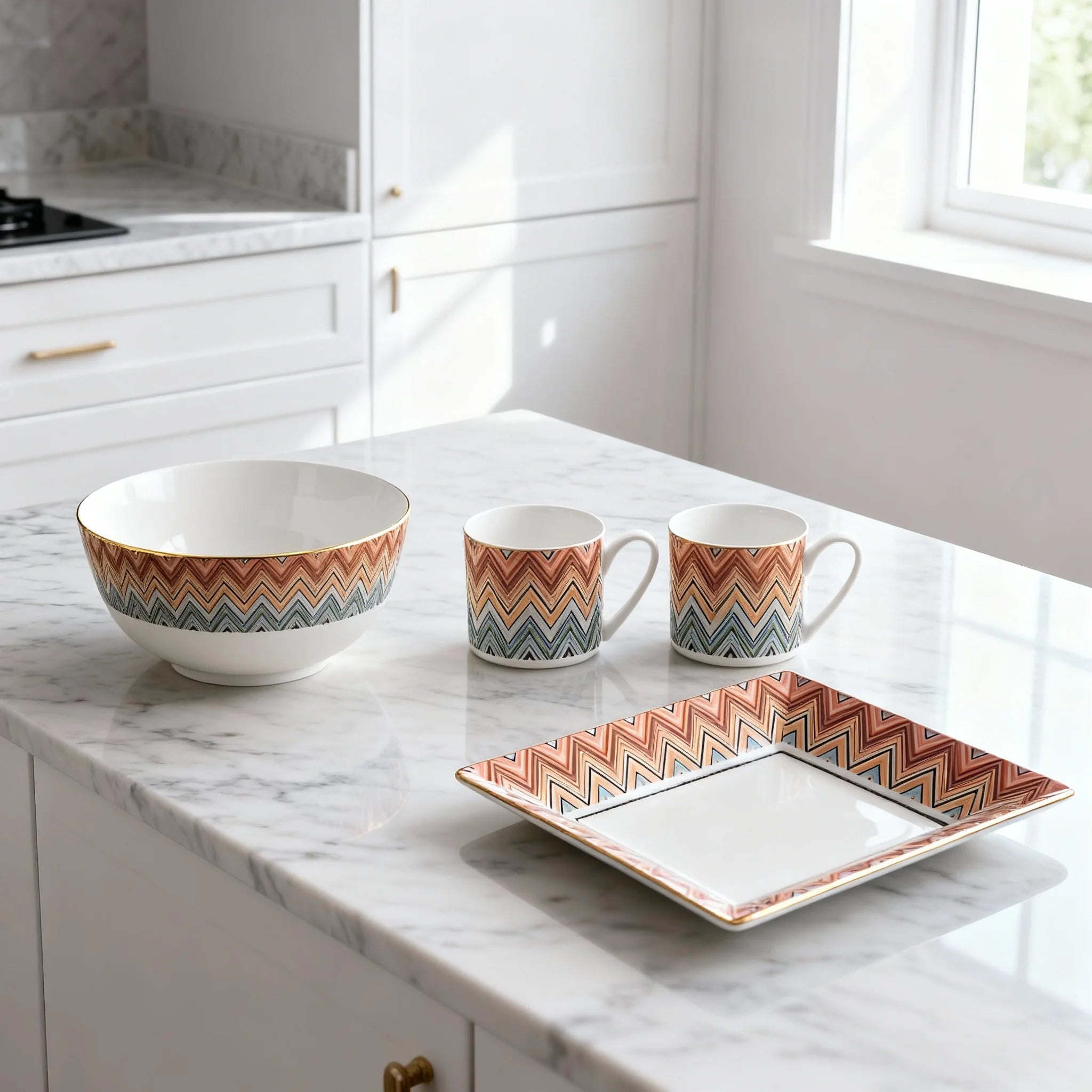 Elegant Ceramic Coffee Set - Complete Tableware Collection