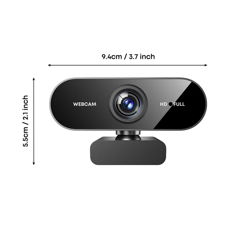 Professional Auto Focus Webcam - 1080P FHD USB Computer Camera