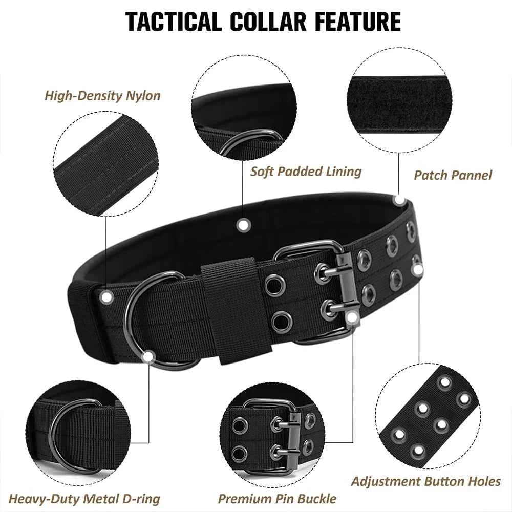 Premium Tactical Dog Collar - Durable Military Nylon