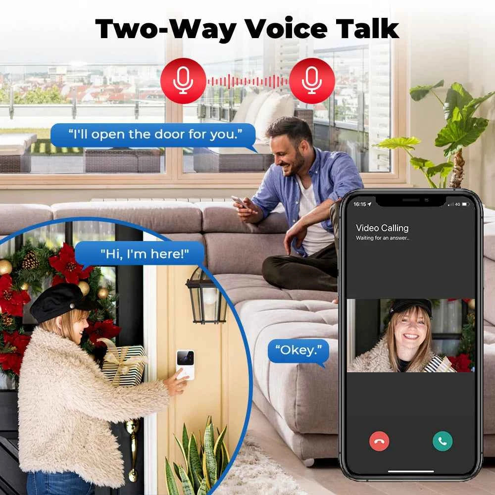 Wireless Video Doorbell Camera - HD Security & Two-Way Talk