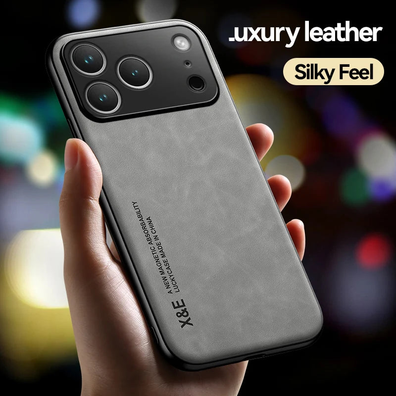 Luxury iPhone Shockproof Case - Magnetic Car Holder