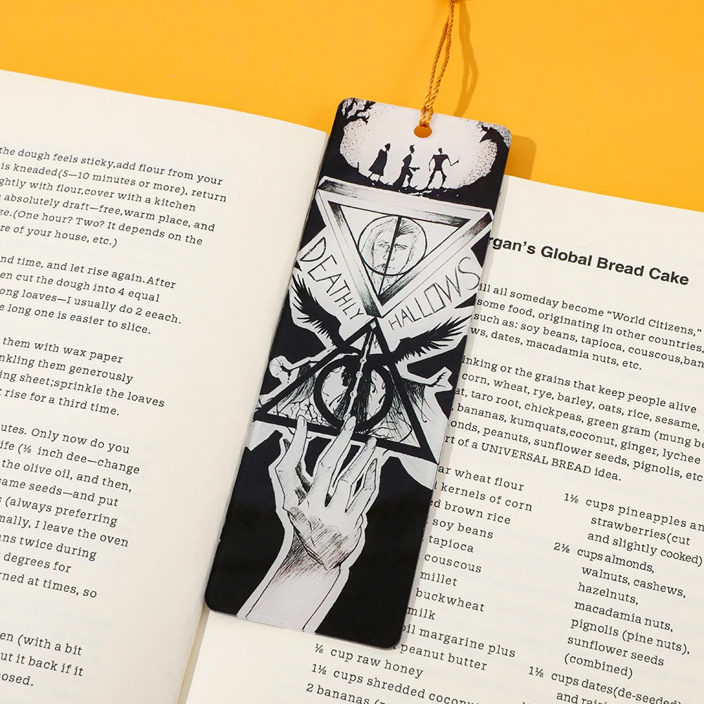Magical Deathly Hallows Acrylic Bookmark with Tassel