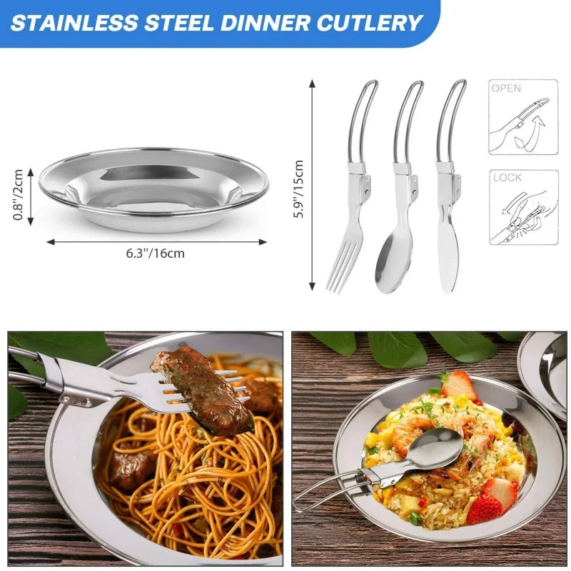 Premium Portable Camping Cookware Set - Durable Outdoor Gear