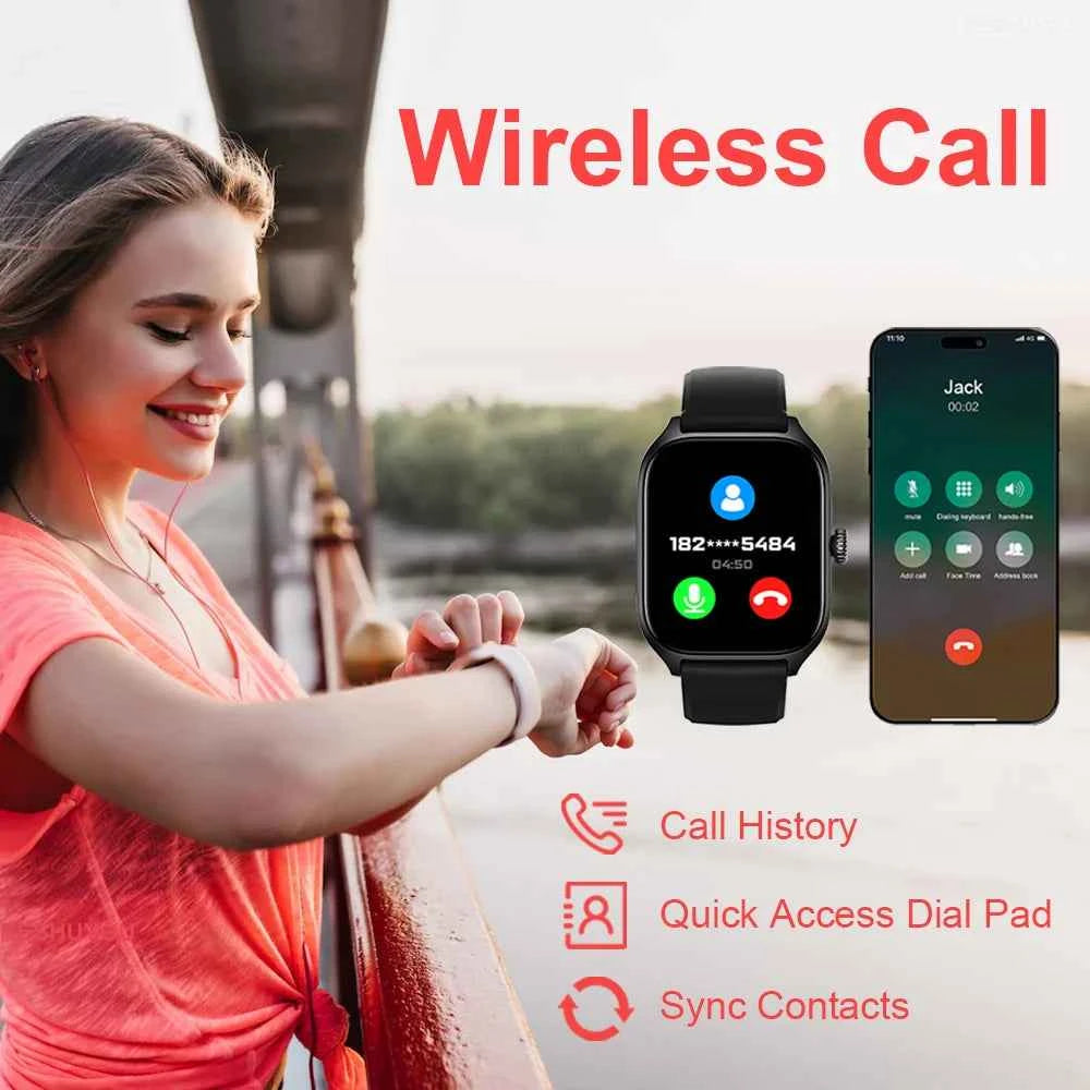 Smart Watch with 2.01 Inch HD Display & Bluetooth Calling